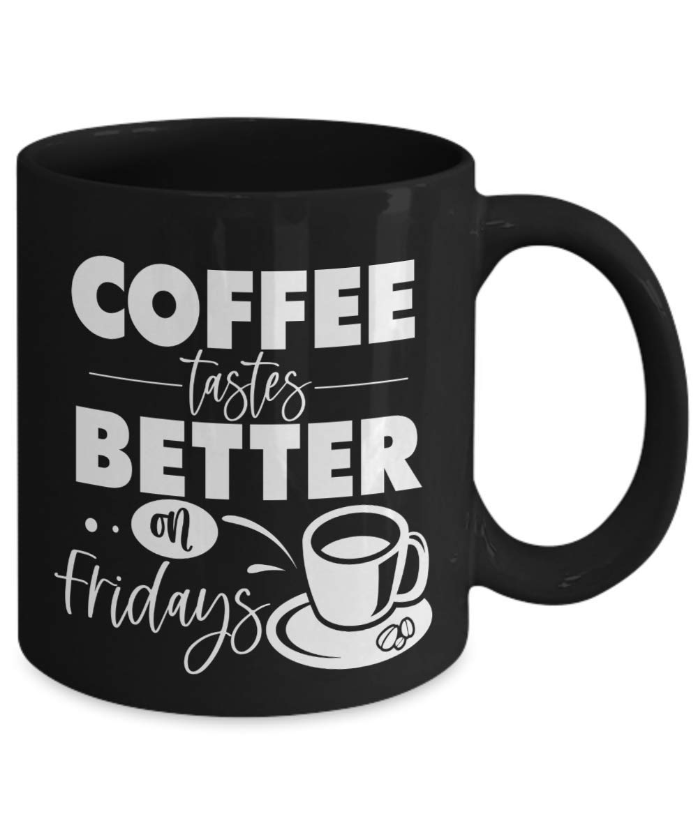 Funny Jesus Coffee Mug - 'Coffee Tastes Better On Fridays' Inspirational Ceramic Cup - Perfect Gift for Christians, Office Humor & Daily Morning Coffee Routine