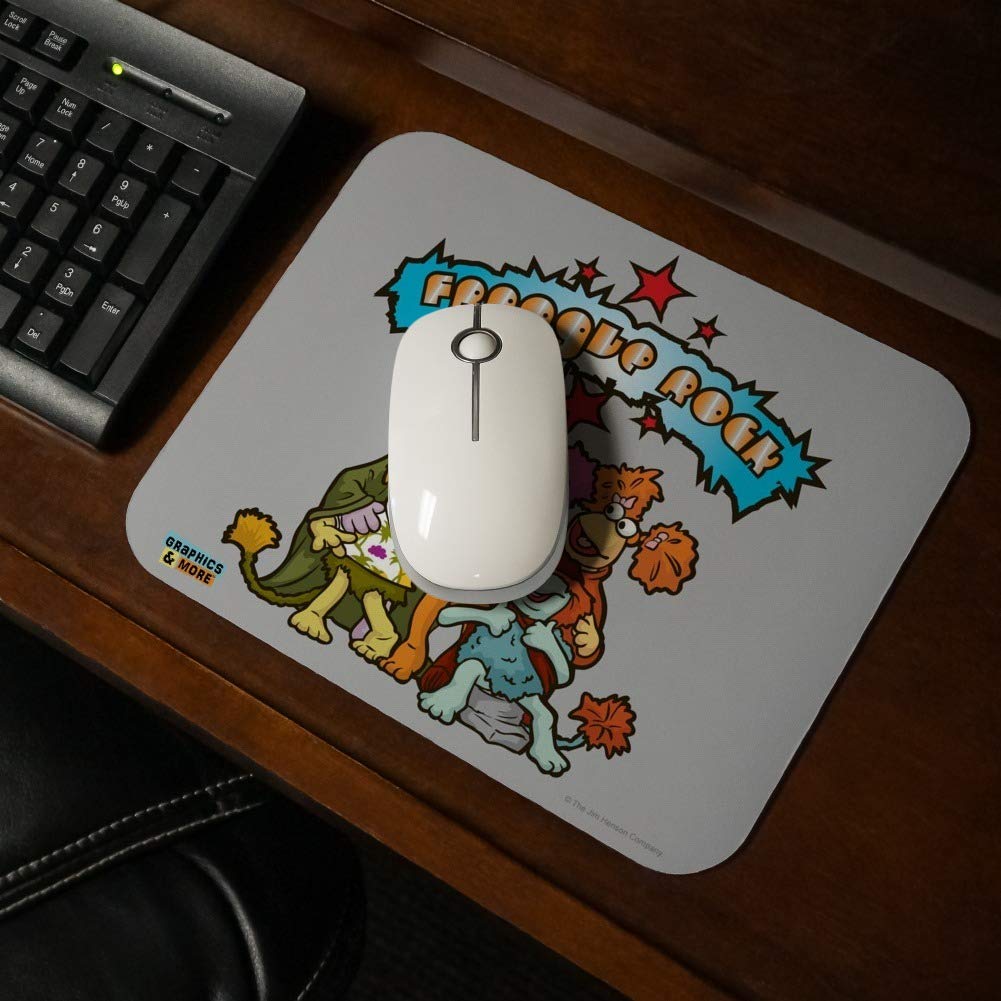 Fraggle Rock Cartoon Low Profile Thin Mouse Pad - Non-Slip Gaming & Office Desk Mat for Computers, Laptops - Perfect for Work, Gaming & Home Use