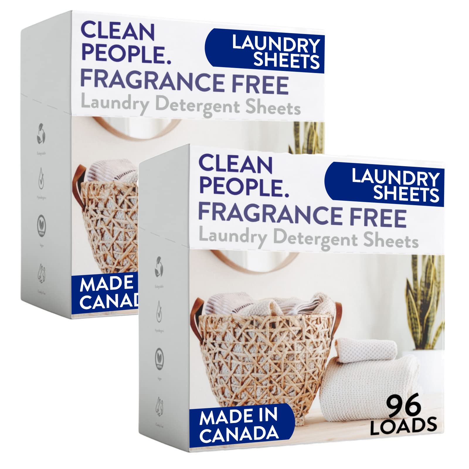 Fragrance Free Laundry Detergent Sheets - Ultra Concentrated, Eco-Friendly Recyclable Packaging, Powerful Stain Remover - 192 Count Pack for Sensitive Skin & Baby Clothes | Perfect for Travel, Gym & Allergy Sufferers