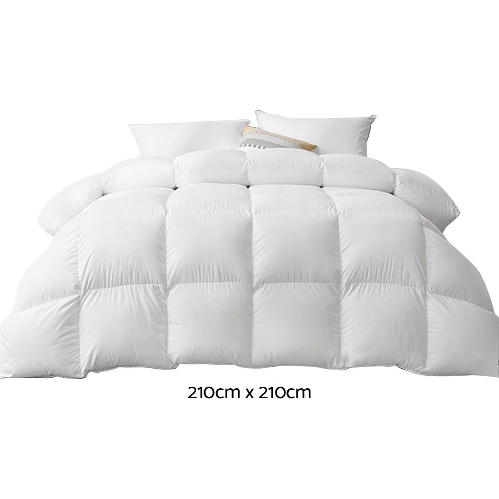 Premium Giselle Duck Down Feather Quilt - 700GSM Hypoallergenic Queen Size Comforter for All Seasons | Warm & Breathable Bedding for Master Bedroom, Guest Room & Hotel Use