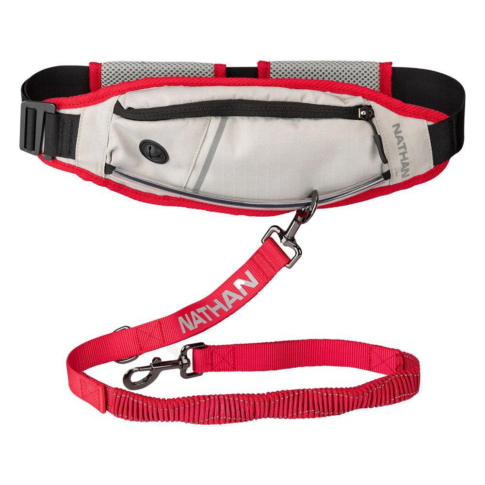 Nathan Penguin Runner's Pak+Leash - Hands-Free Running Belt with Adjustable Waist Strap & Reflective Safety Leash for Jogging, Hiking, and Outdoor Activities