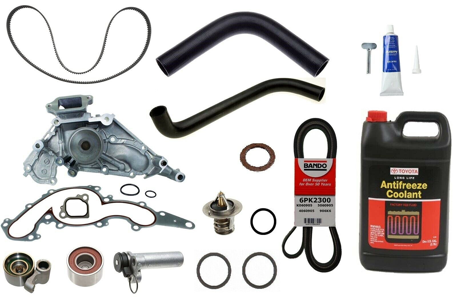 High-Performance Water Pump & Timing Belt Kit with Hose for 2004-2006 Toyota Tundra 4.7L V8 - Complete Engine Cooling System Replacement for Smooth Off-Road & Towing Performance