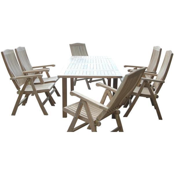 Bahama Katana 7-Piece Dining Table Set - Modern Kitchen & Dining Room Furniture for Small Spaces | Perfect for Apartments, Breakfast Nooks & Compact Homes