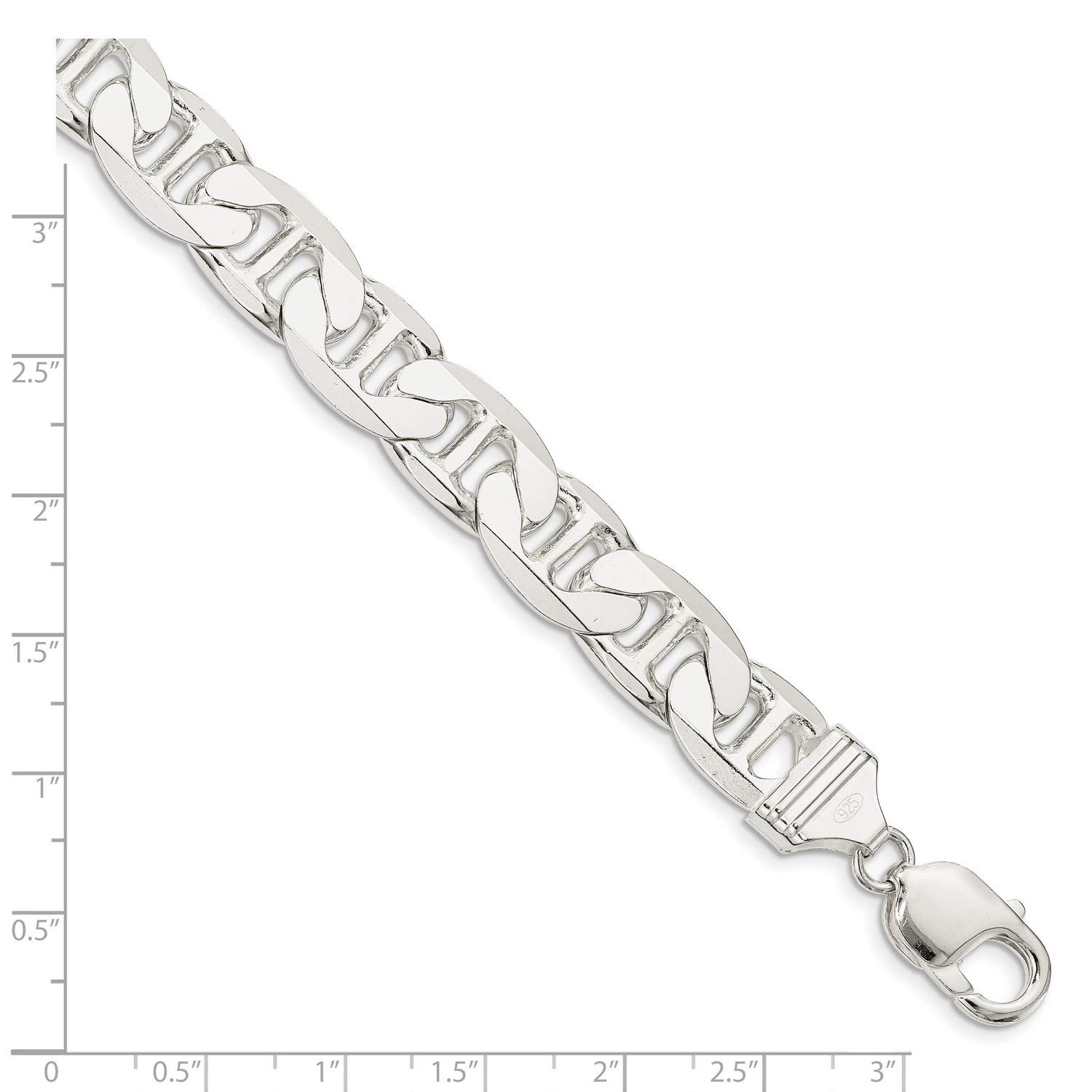 .925 Sterling Silver Flat Anchor Chain Necklace, Bracelet or Anklet - Dainty Nautical Jewelry for Women, Gift for Her - Perfect for Beach Outings, Date Nights & Everyday Wear