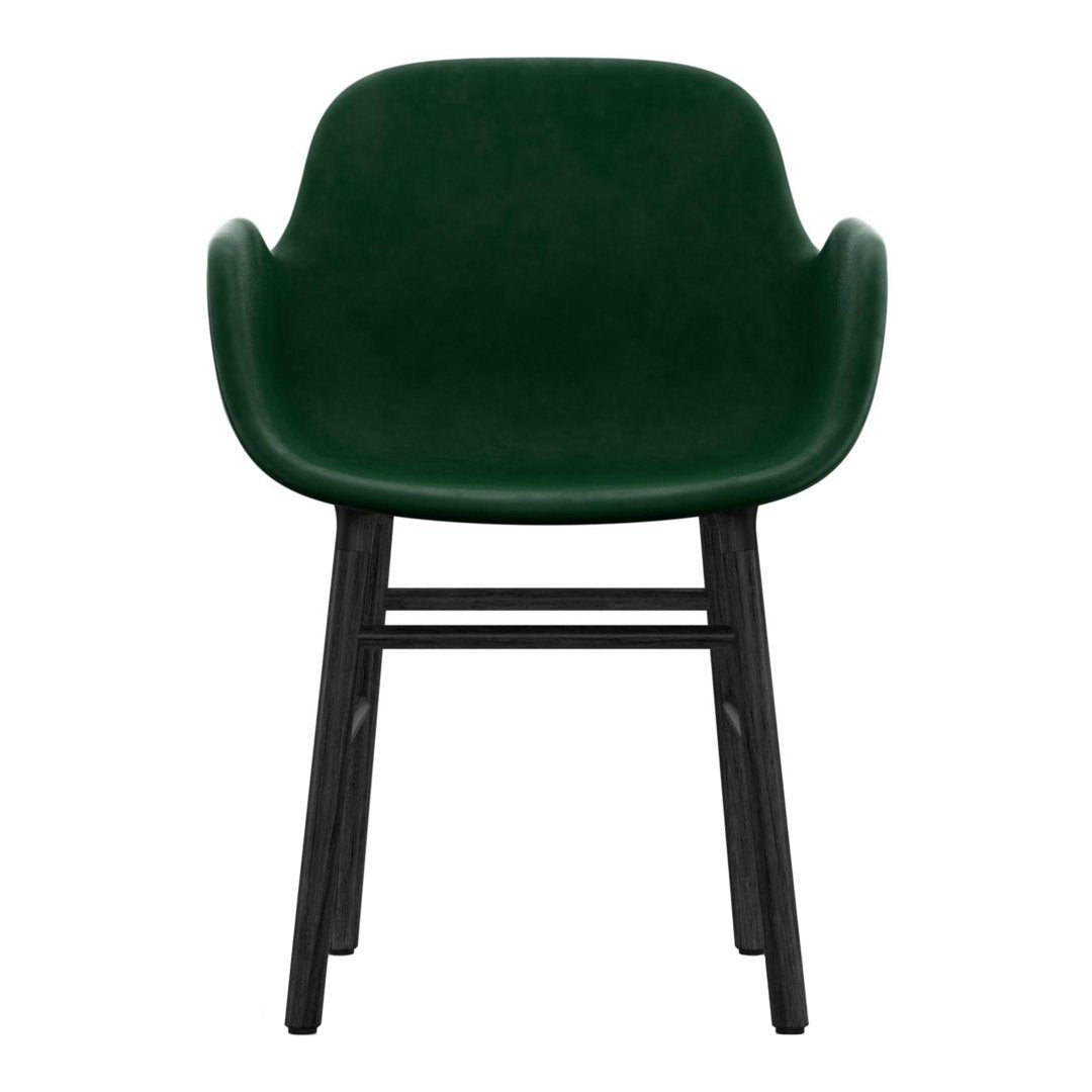 Modern Upholstered Form Armchair with Wooden Legs - Perfect for Living Room, Office, or Lounge Decor