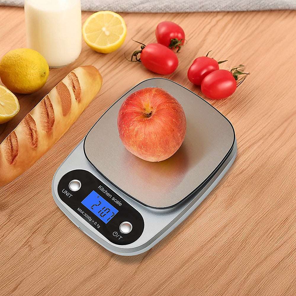 0.1g High Precision Digital Kitchen Scale - 3KG Rechargeable Food Scale for Baking, Cooking, and Portion Control | Perfect for Home, Restaurant & Meal Prep