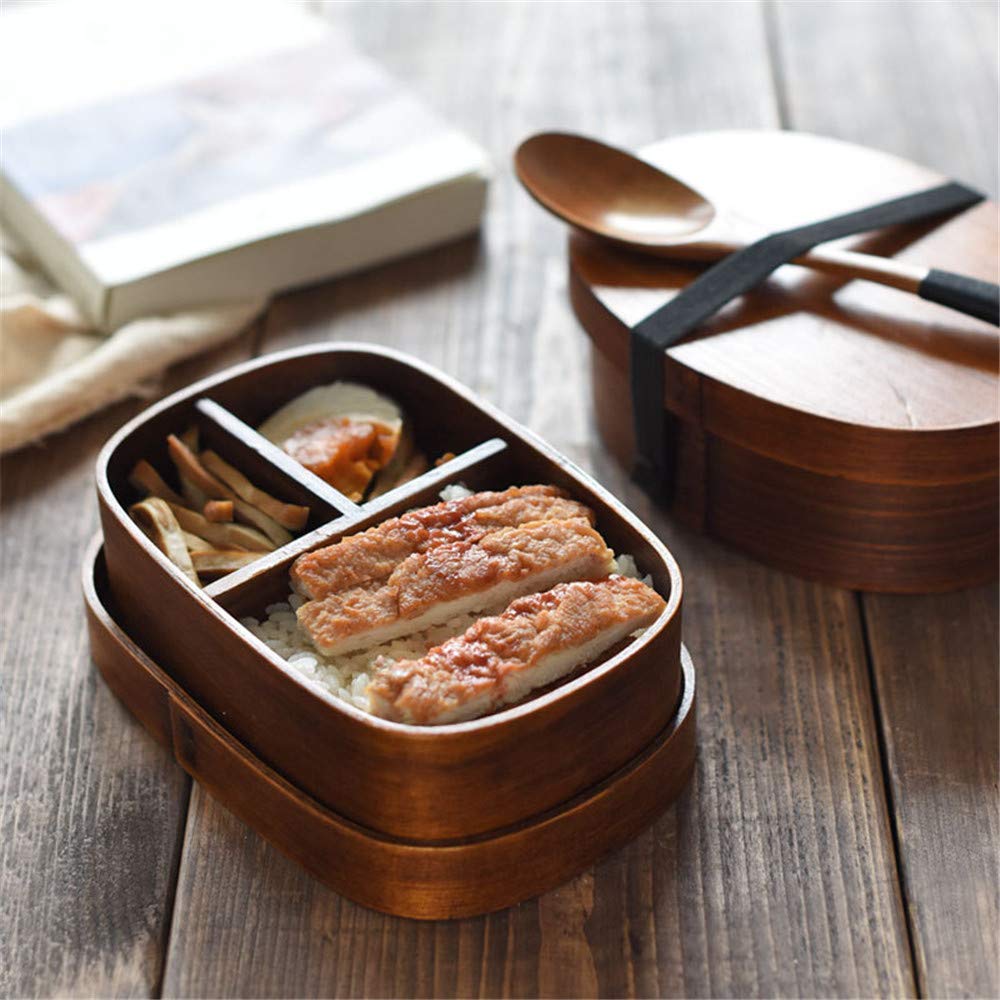 Handmade Japanese Bento Box - Natural Wooden Lunch Box for Sushi, Rice & Meal Prep | Eco-Friendly Food Container | Perfect for Office Lunch, Picnics & School Meals