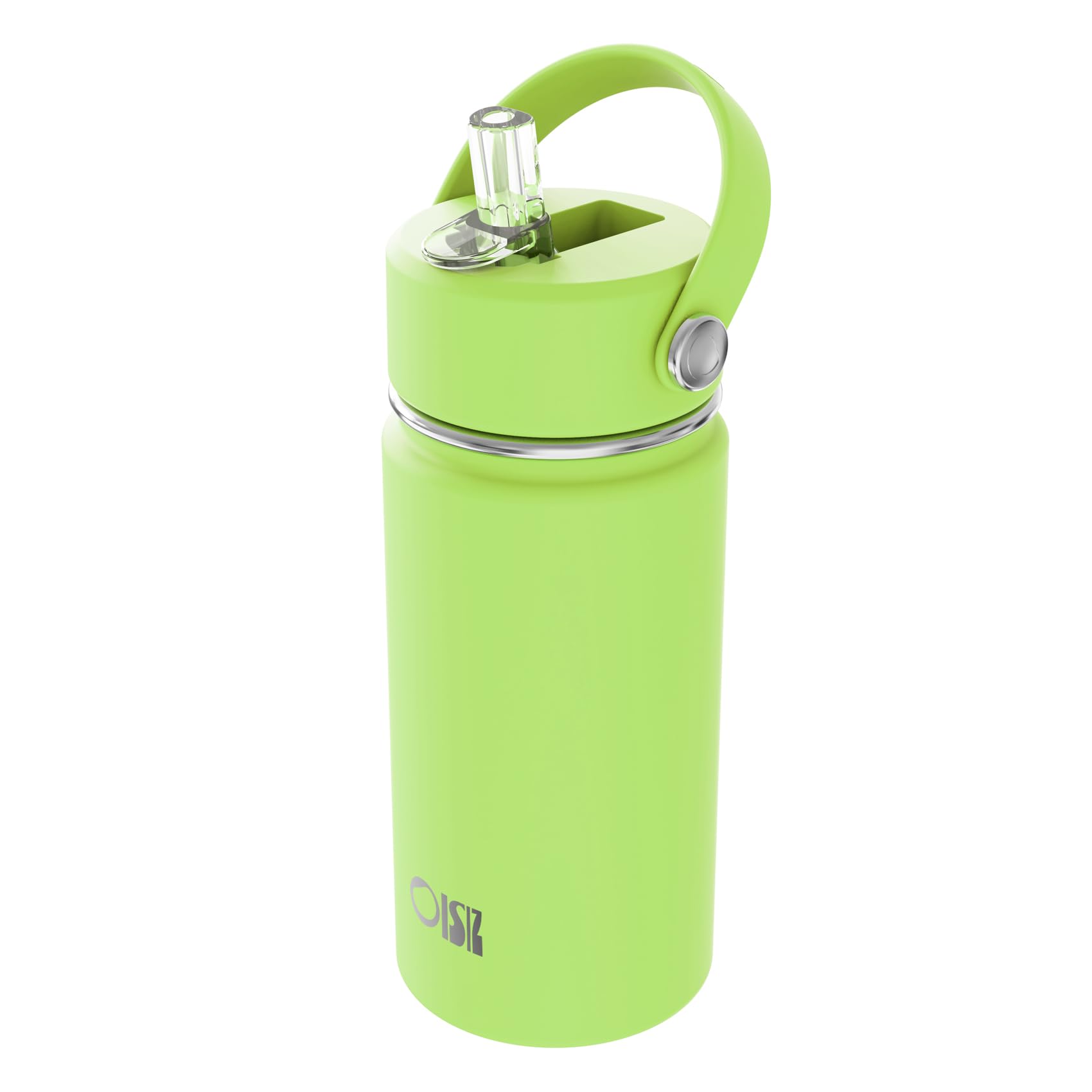 OISIZ 14oz Kids Water Bottle with Straw Lid - Vacuum Insulated 316 Stainless Steel, BPA Free, Leakproof, Keeps Cold 24 Hours - Perfect for School, Sports, and Outdoor Activities