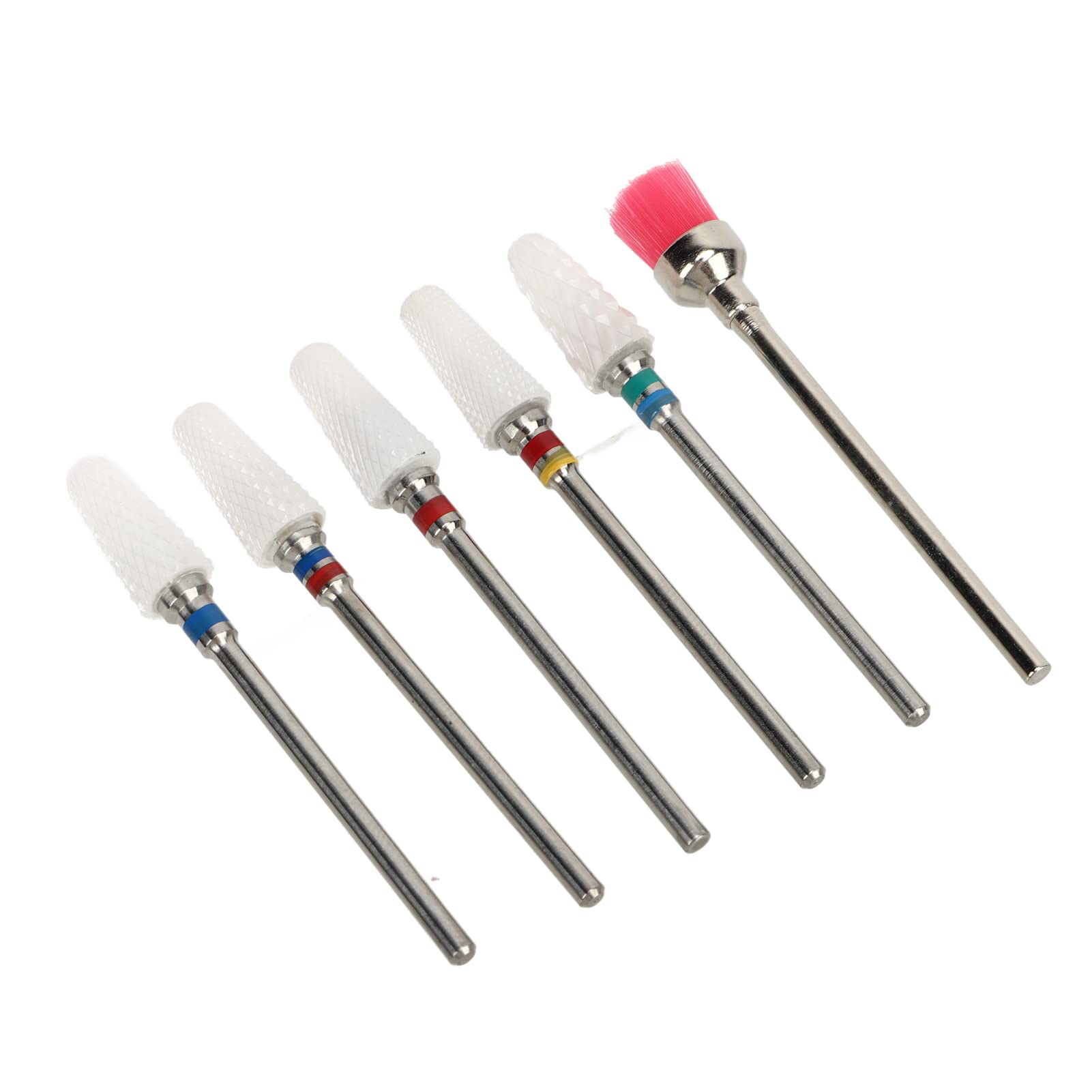Professional Ceramic Nail Drill Bits Set - 5PCS CW/CCW Rotation Nail Files for Acrylic & Gel Nails - Perfect for Manicurists to Shape, Polish & Clean - Salon & Home Nail Art Essential Kit