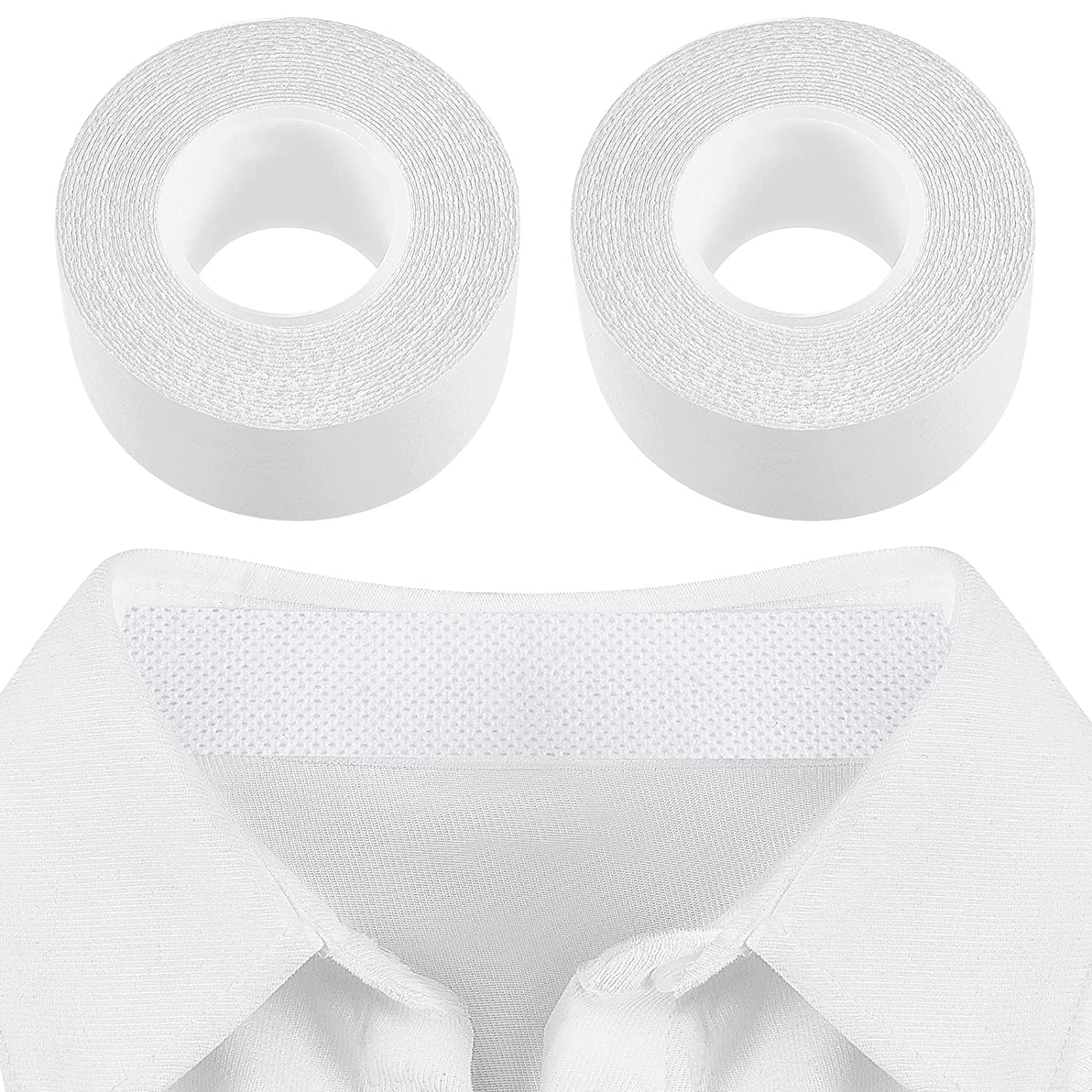 KLIFFOO 2 IN 1 Disposable Collar Protector & Sweat Absorbing Pads - Self-Adhesive Invisible Neck Sweat Guards for Shirts, Non-Woven Fabric Antiperspirant Stickers (Pack of 2) - Perfect for Work, Gym & Outdoor Activities