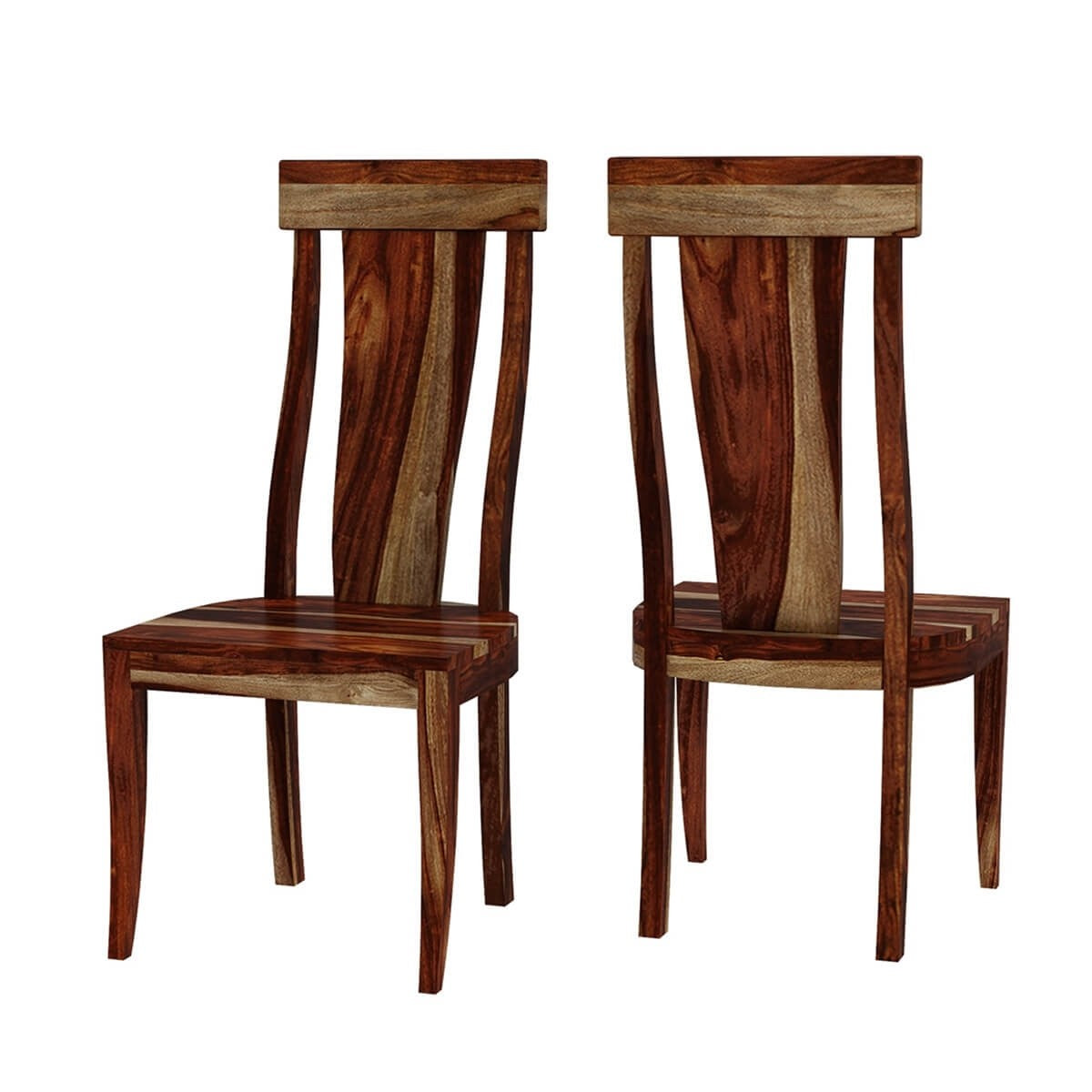 Handcrafted Solid Wood Dining Chair with Single Slat Back - Natural Finish for Modern Farmhouse, Kitchen, and Dining Room Decor