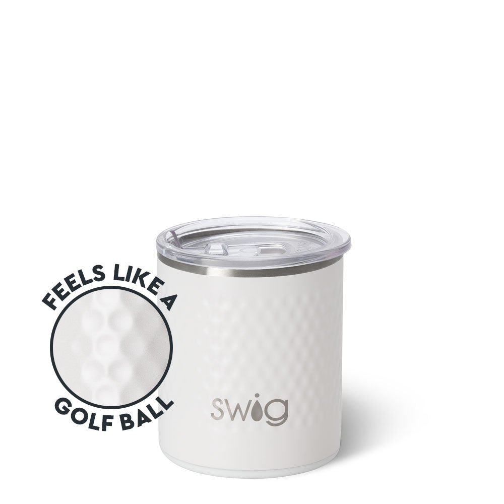 12oz Golf Ball Lowball Tumbler - Insulated Stainless Steel Whiskey Glass for Bourbon, Scotch & Cocktails - Perfect for Golf Outings, Home Bars & Gifts