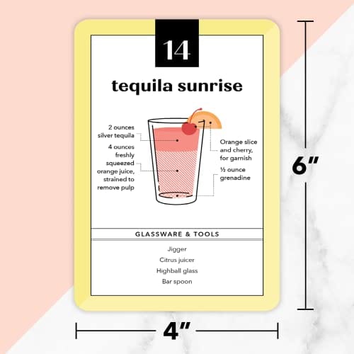 Easy Cocktail Recipe Cards for Home Bartenders | Simple Mixology Guide | Perfect for Parties & Entertaining