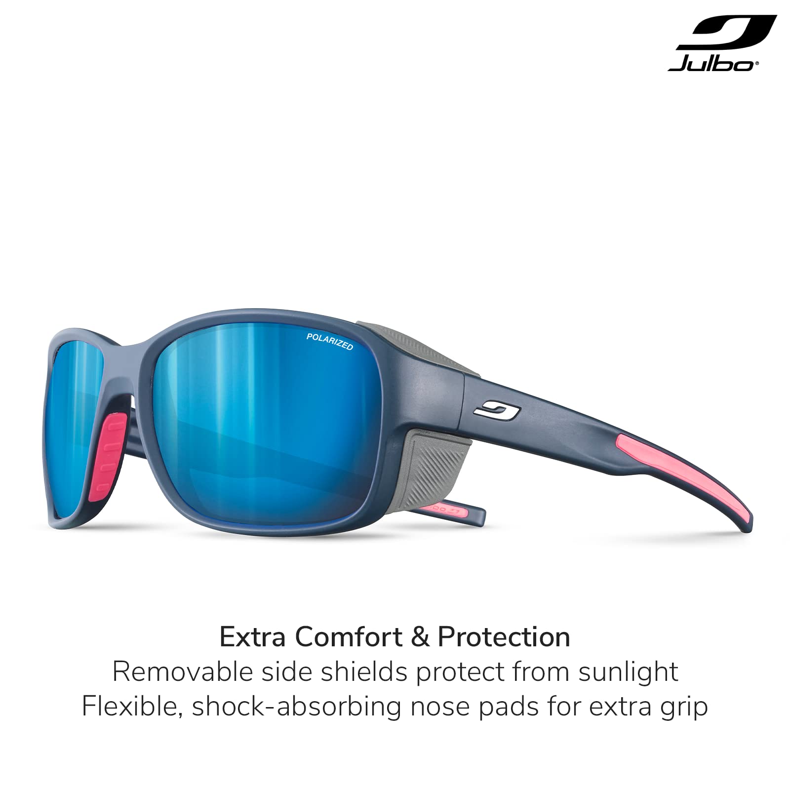 Julbo Modern Rectangular Sunglasses - UV Protection Polarized Lenses for Men & Women | Perfect for Driving, Beach, and Outdoor Activities