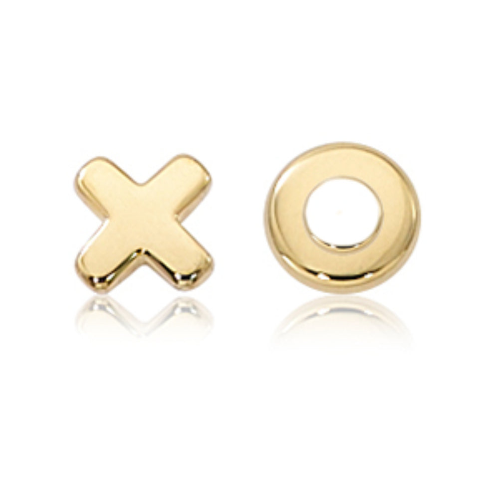14K Gold Hug & Kiss Stud Earrings for Women - Romantic Love Gift for Valentine's Day, Anniversary & Special Occasions