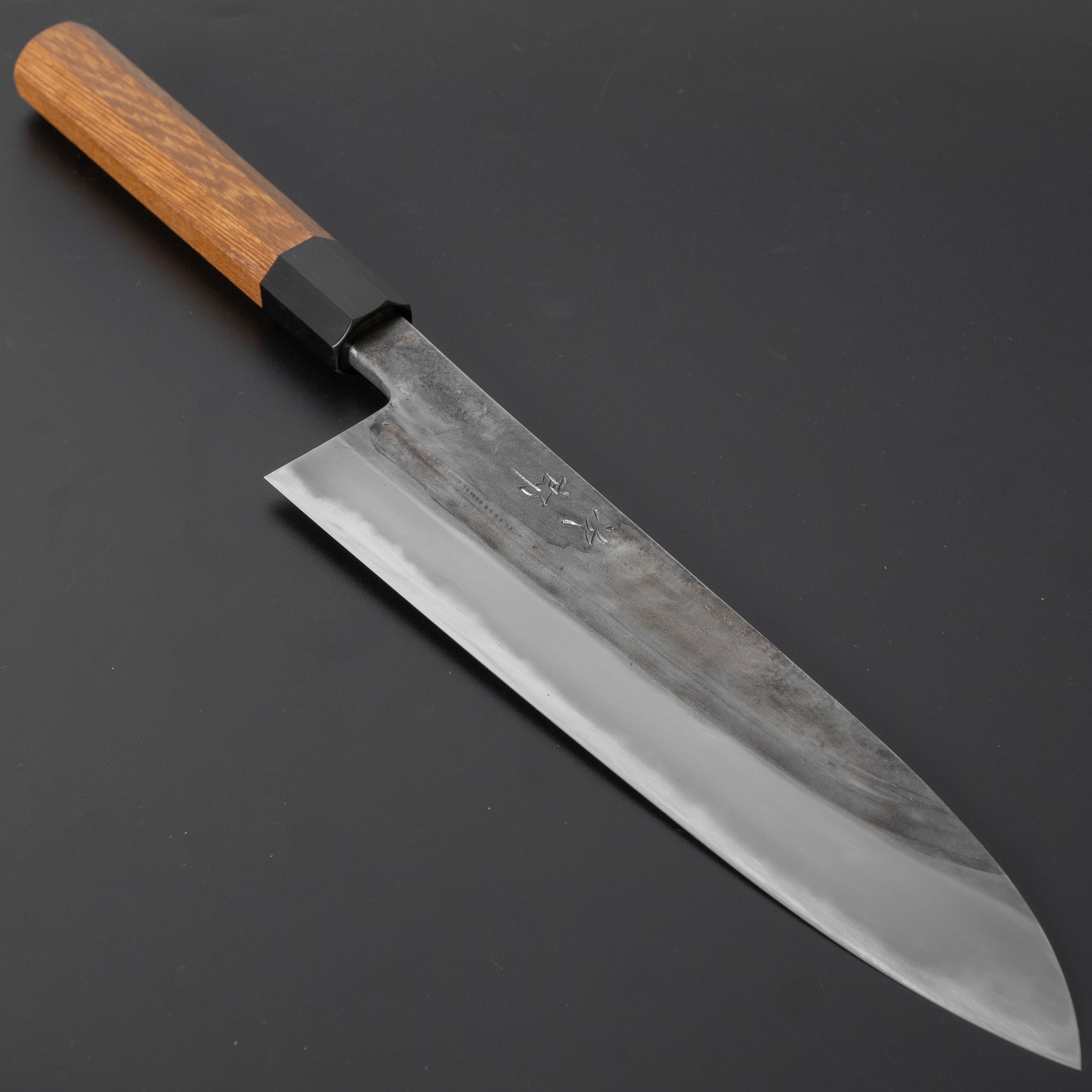 Premium Jiro Tsuchime Wa Gyuto 225mm Japanese Chef Knife with Taihei Tagayasan Handle - Perfect for Sushi, Meat Cutting & Professional Kitchen Use (#372)