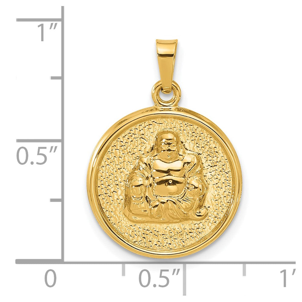 Gold Hollow Buddha Medal Pendant Necklace YC1575 - Spiritual Jewelry for Meditation, Yoga & Peaceful Decor