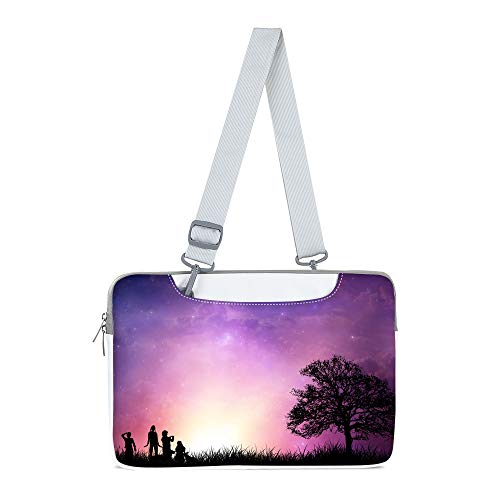 14 Inch Vision Laptop Shoulder Bag for Dell Lenovo HP - Waterproof Messenger Bag with Adjustable Shoulder Strap - Perfect for Work, Travel & School