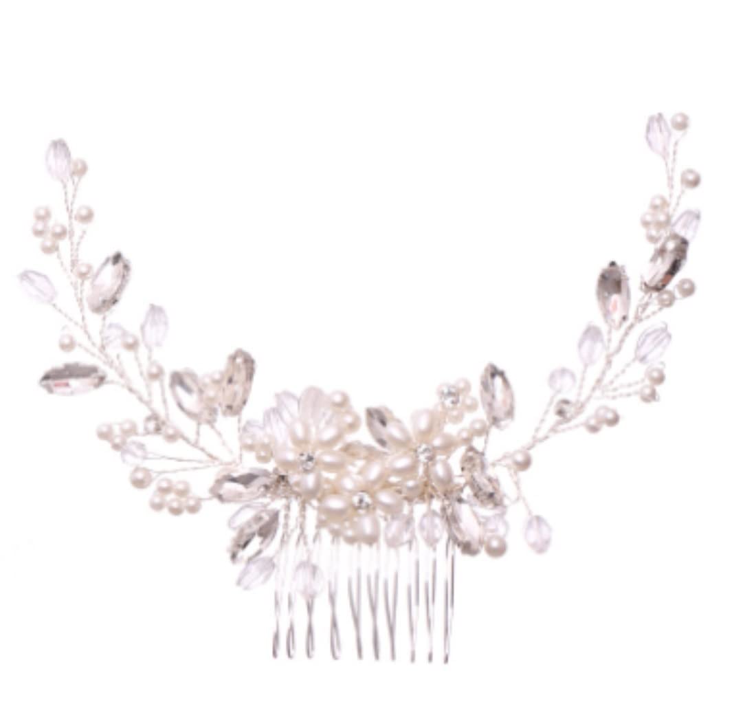 Crystal Rhinestone Pearl Bridal Hair Comb - Elegant Wedding Hair Jewelry for Brides & Women | Perfect for Weddings, Prom, and Special Occasions