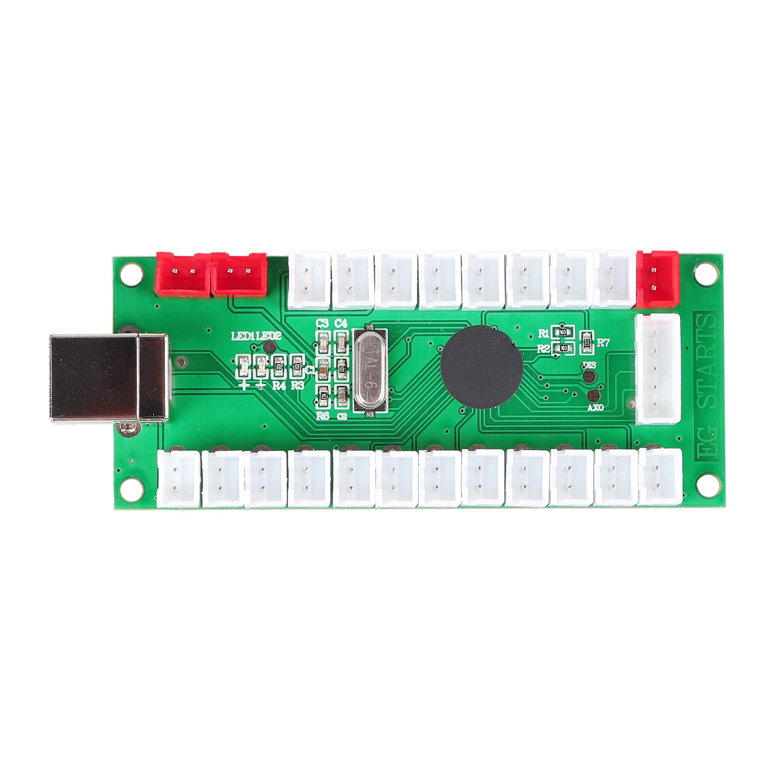 Zero Delay USB Encoder for PC Arcade Games - Compatible with 2-Pin Joystick & Happ Push Buttons - Perfect for DIY Arcade Sticks, Retro Gaming Consoles & MAME Cabinets