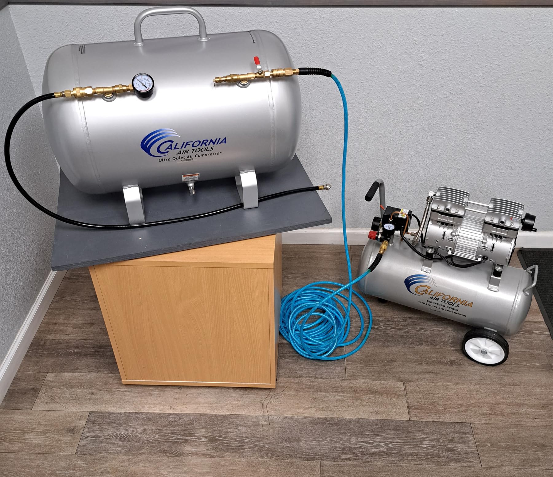 California Air Tools CAT-AUX05A 5 Gallon Lightweight Portable Aluminum Air Tank - Silver | Ideal for Home Garage, Auto Repair, and DIY Projects