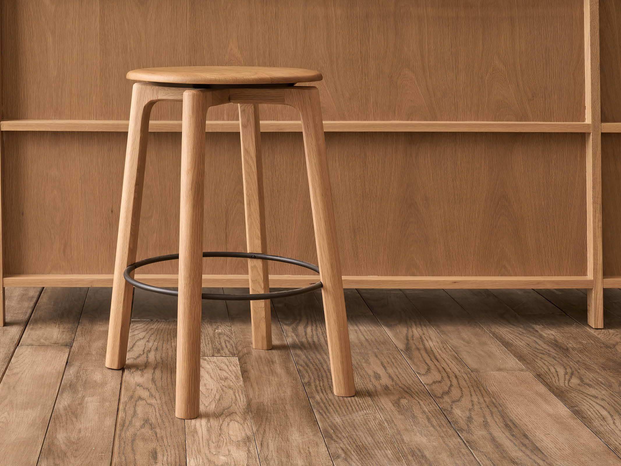 Glide Counter Stool Without Back - Modern Bar Stools for Kitchen Island, Breakfast Nook & Home Bar - Smooth Swivel & Adjustable Height