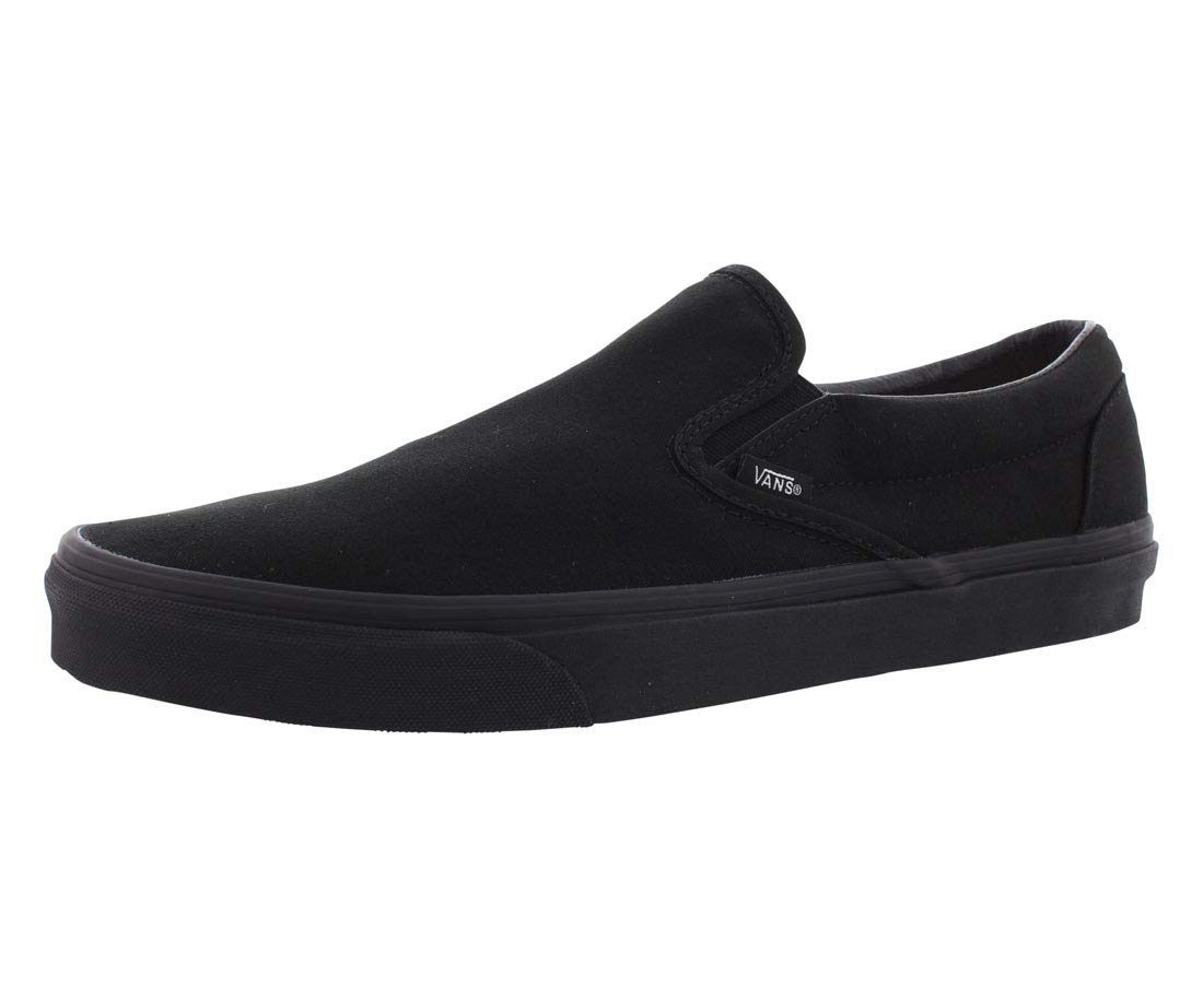 Vans Classic Slip-On Sneakers for Men & Women - Black Canvas Casual Shoes for Skateboarding, Walking & Everyday Wear