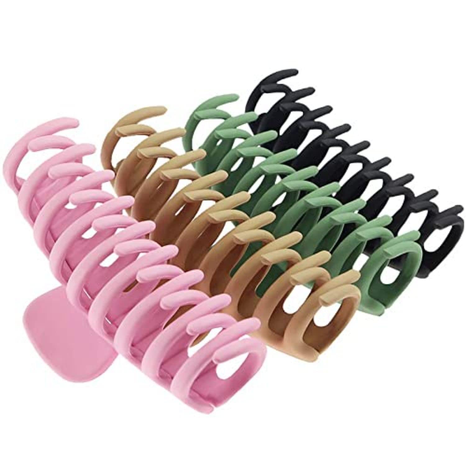 Large Hair Claw Clips for Women - 4PCs Long Hair Accessories for Styling
