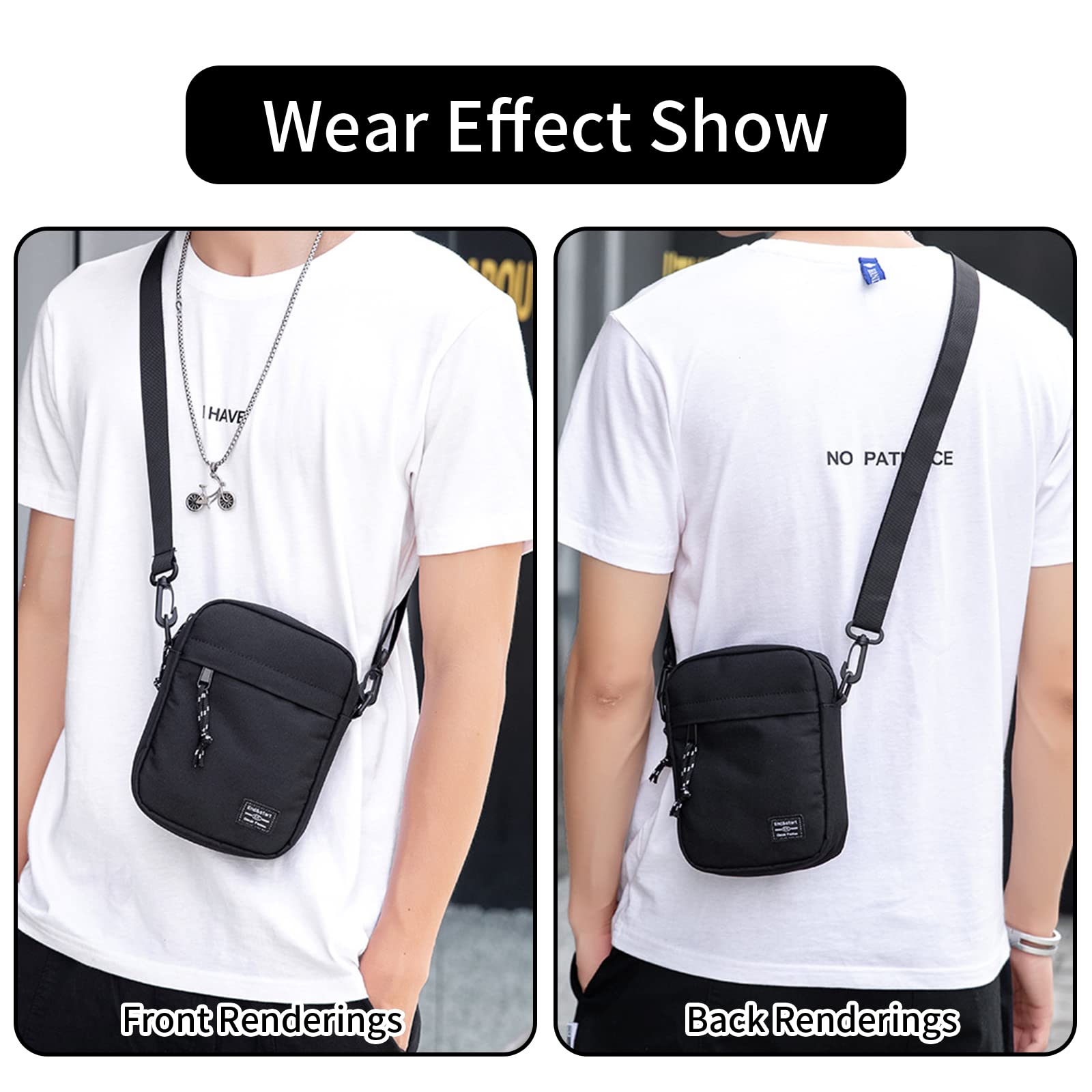 Waterproof Mini Crossbody Shoulder Bag for Men & Women - Lightweight Messenger Satchel for Work, Travel & Everyday Use
