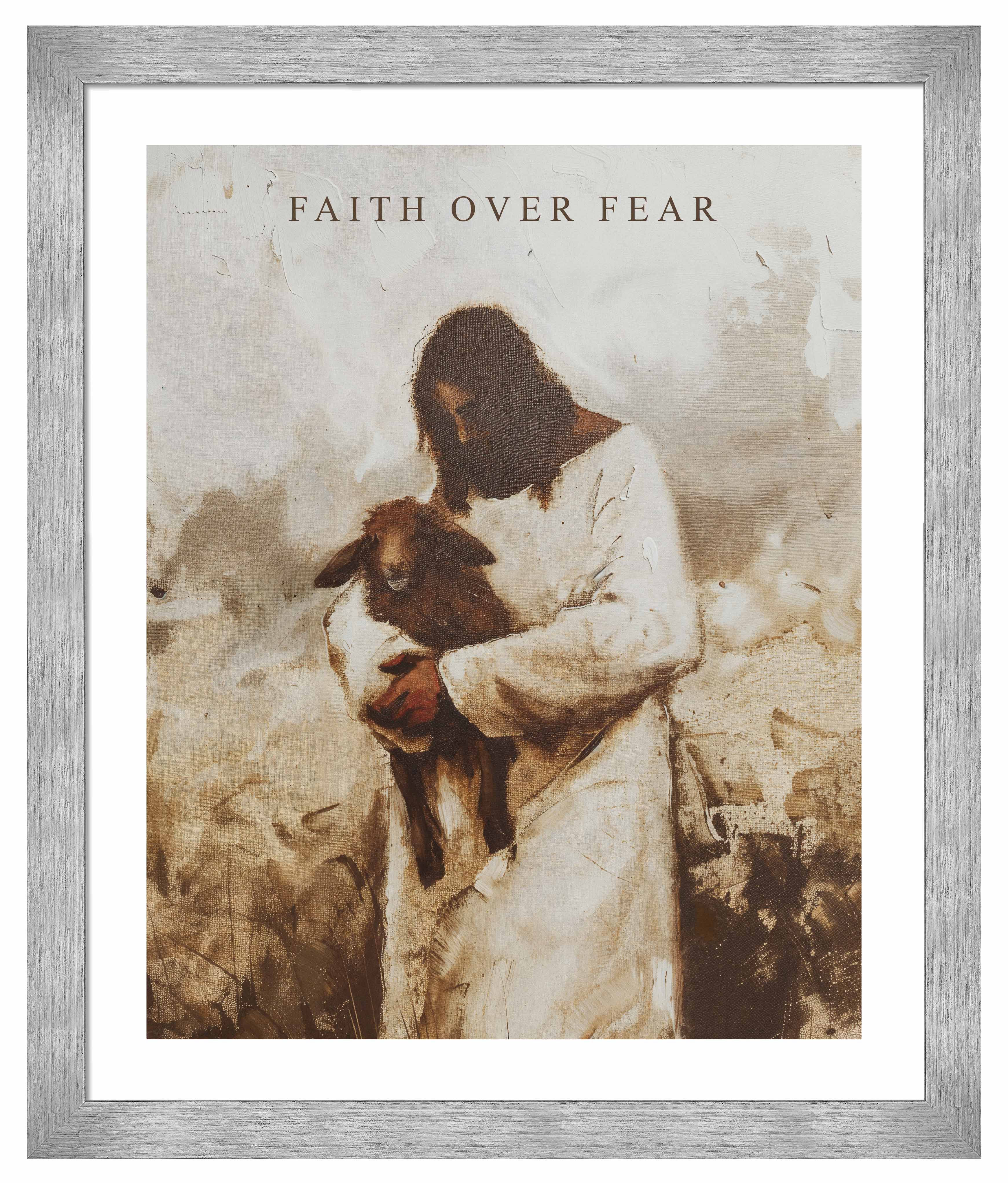Faith Over Fear Inspirational Art Prints - Motivational Wall Decor for Home, Office & Gifts