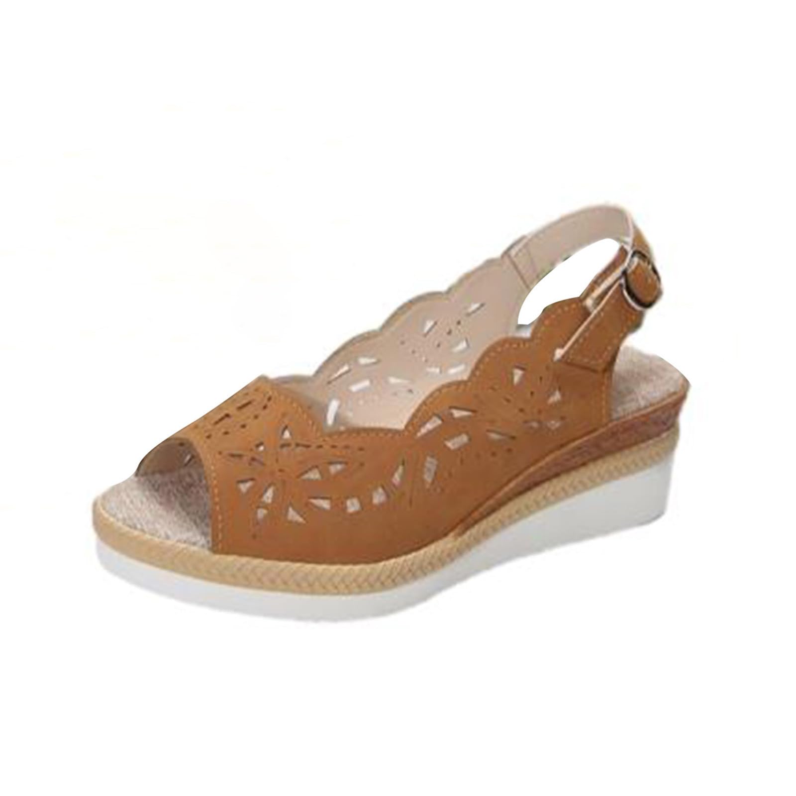 Women's Summer Wedge Fish Mouth Roman Sandals - Comfortable Dressy Sandals for Women | Size Available | Perfect for Beach, Vacation & Casual Outfits