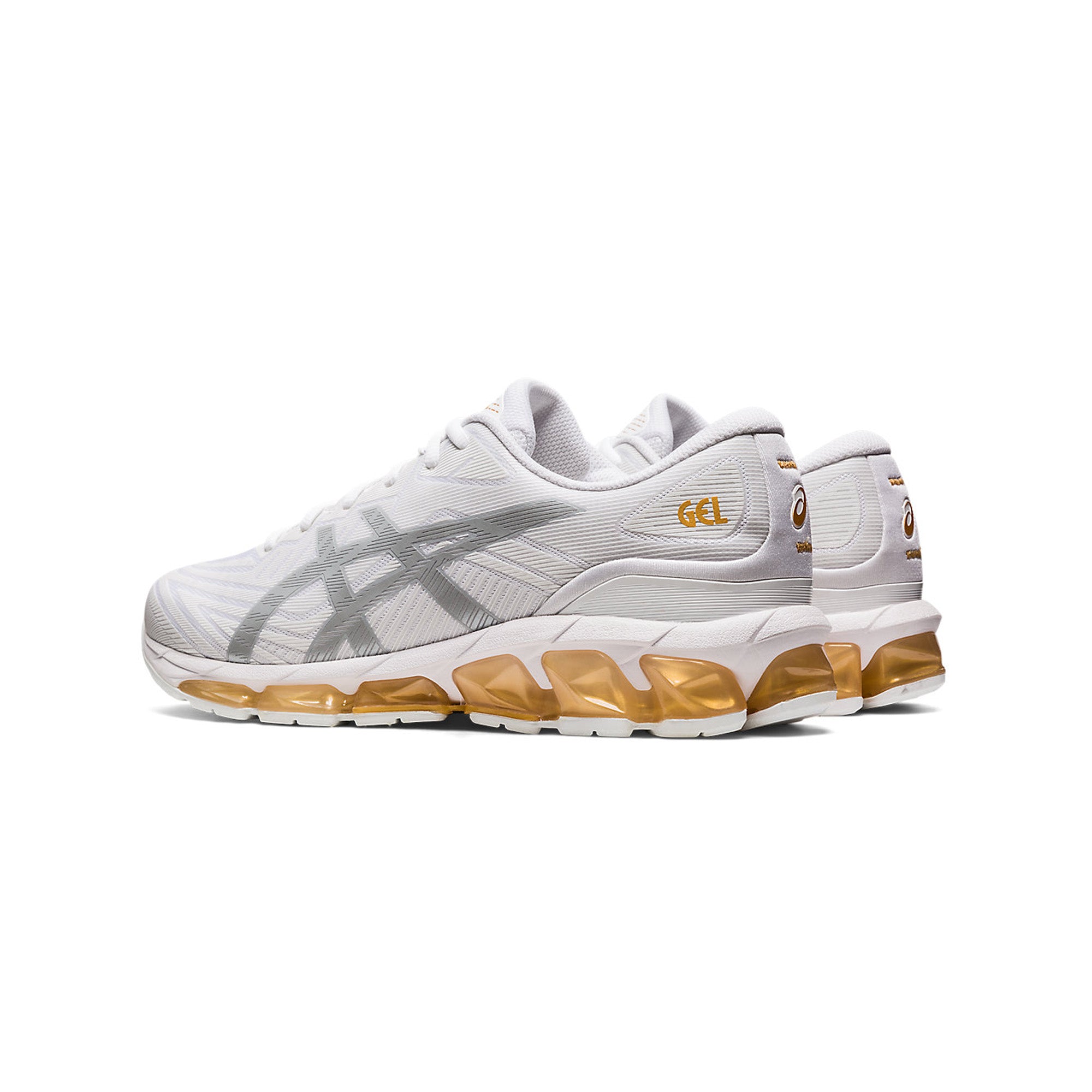 ASICS Gel Quantum 360 VII Running Shoes - White & Pure Gold - Men's Cushioned Athletic Sneakers for Jogging, Gym Workouts & Daily Wear