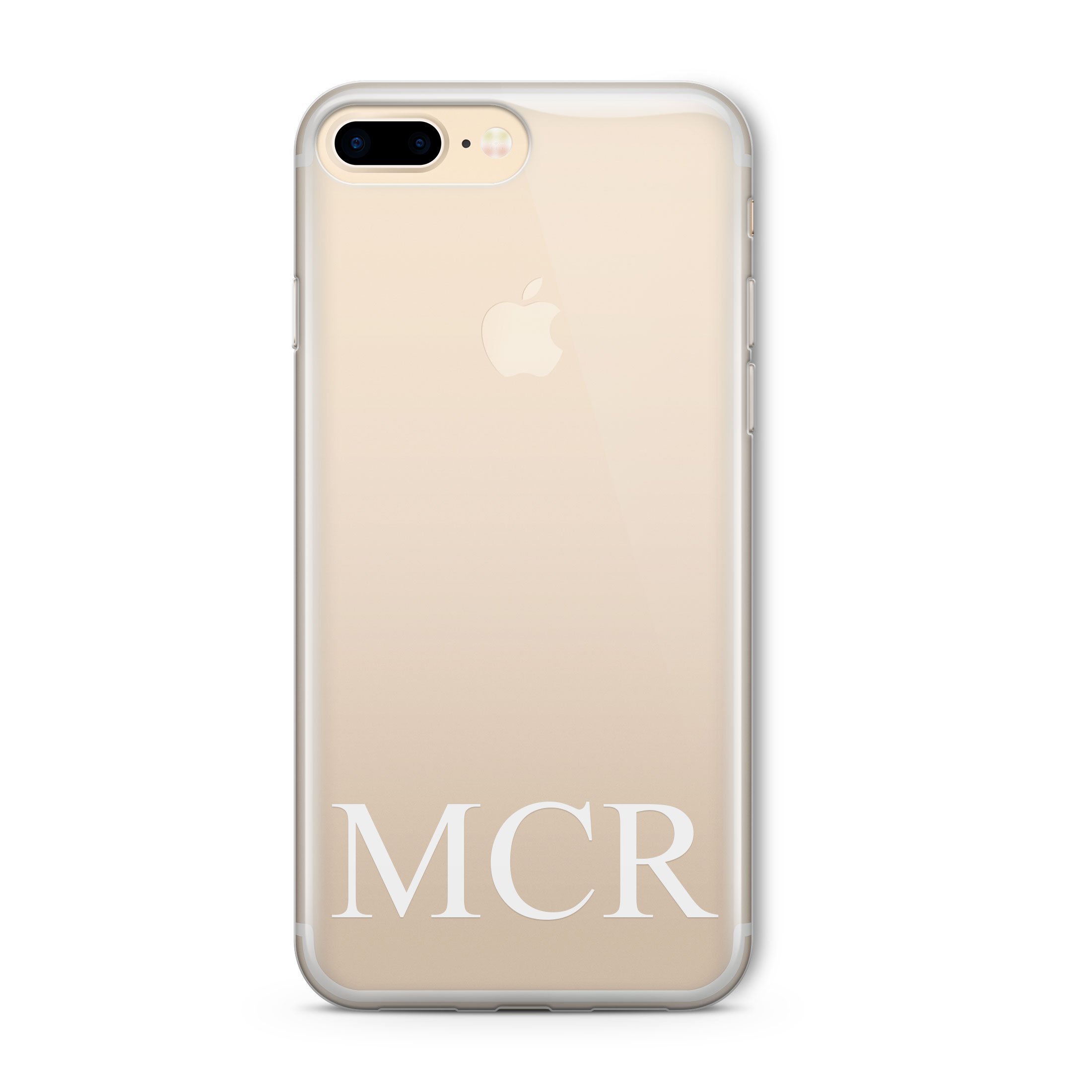 Custom Clear & Opaque Initial Phone Case for iPhone 7 - Personalized Name/Word Design - Durable Protective Cover for Everyday Use, Work & Travel