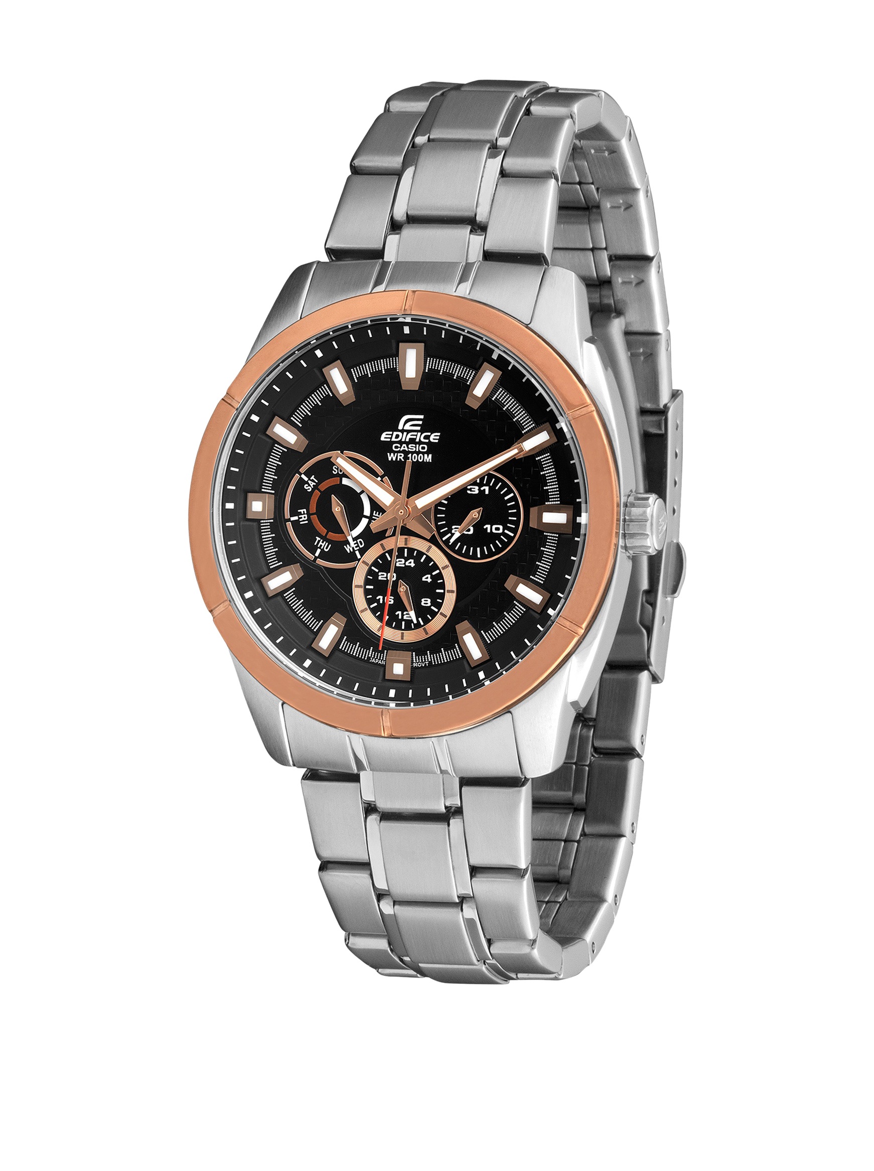 Casio Edifice EF-327D-1A2VDF Men's Analog Stainless Steel Watch - Stylish Chronograph for Business, Casual & Outdoor Activities
