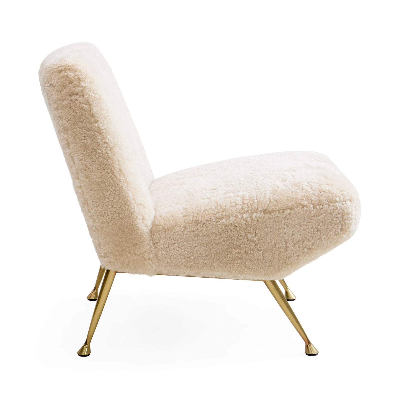 Gainsbourg Slipper Chair - Modern Accent Chair for Living Room, Bedroom & Office - Comfortable Upholstered Armless Lounge Chair for Small Spaces