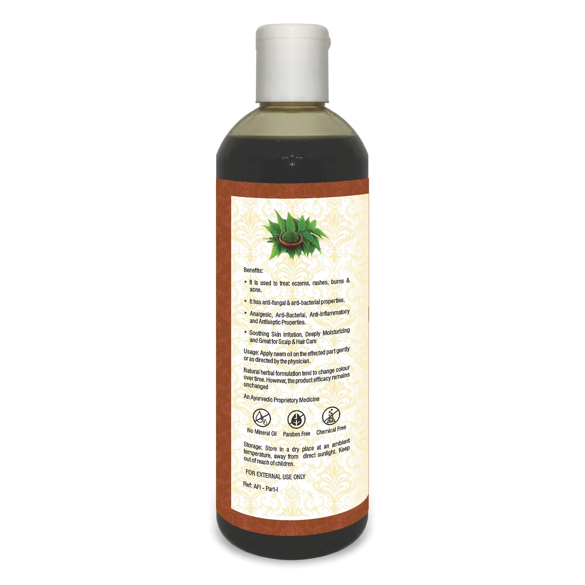 Organic Neem Oil for Hair Growth & Skin Care - 100% Pure Cold Pressed (200ml) - Natural Remedy for Dandruff, Acne & Scalp Health - Perfect for DIY Beauty & Aromatherapy