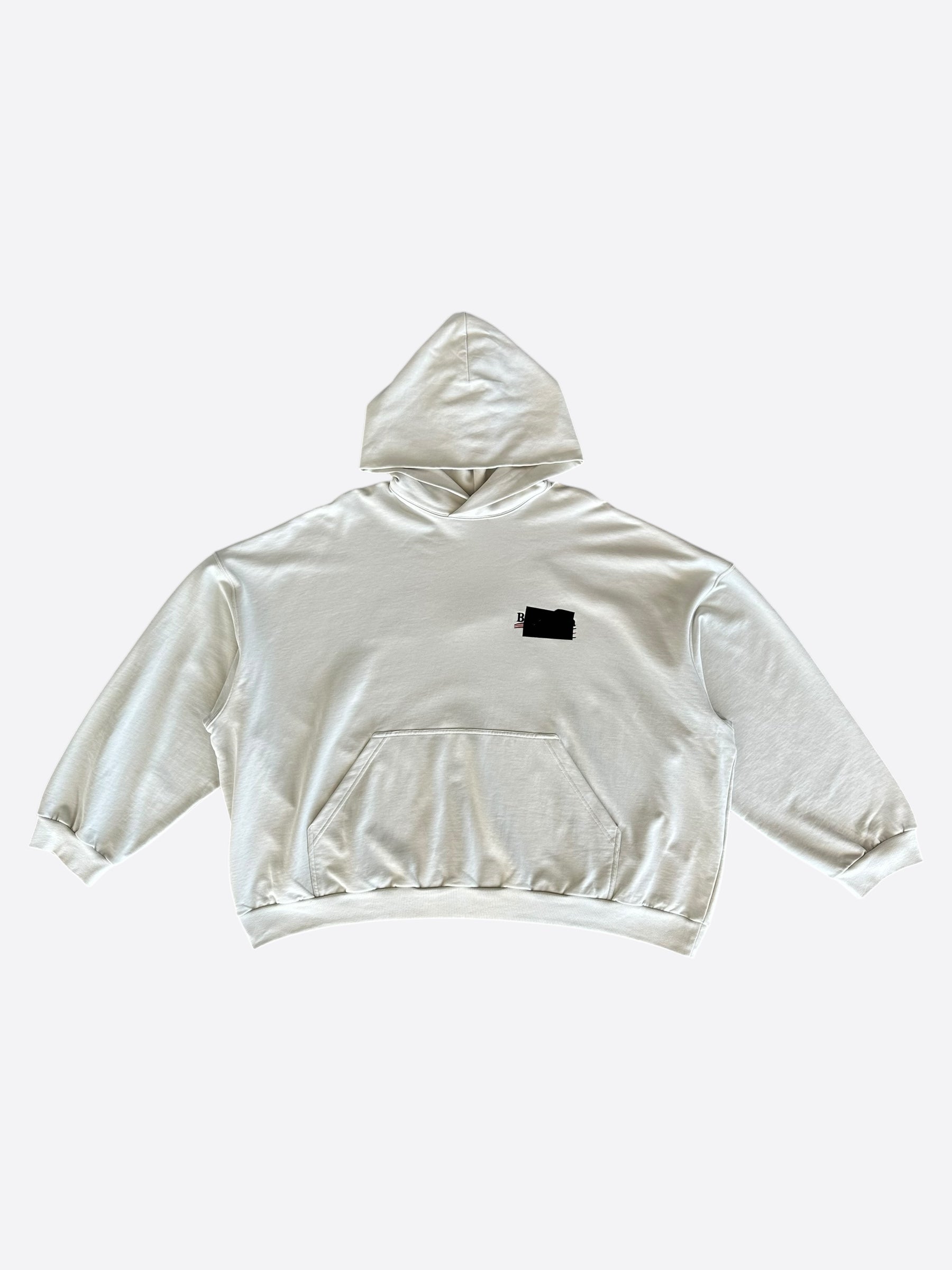 Balenciaga Grey Gaffer Tape Logo Hoodie Sweatshirt - Streetwear Fashion for Men & Women | Perfect for Urban Outfits and Luxury Street Style
