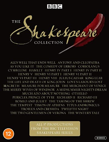 The Complete Shakespeare Collection - All's Well That Ends Well, Antony & Cleopatra, As You Like It & More (Region 2 & 4) | Perfect for Literature Lovers, English Students & Theater Enthusiasts