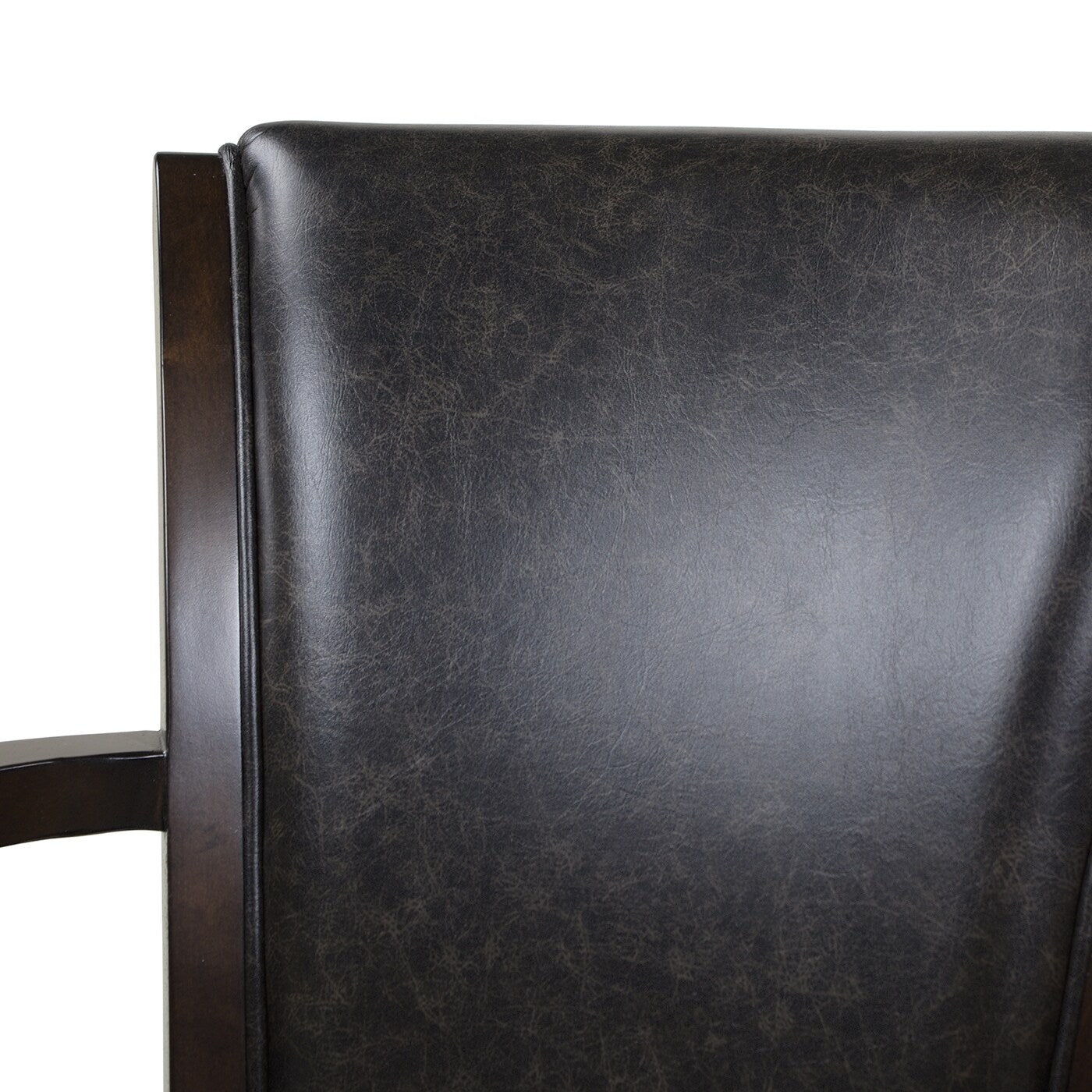 27in Swivel Counter Height Bar Stool - Vintage Faux Leather with High Back Support & Armrests - Solid Hardwood Frame - Perfect for Kitchen Island, Home Bar & Breakfast Nook