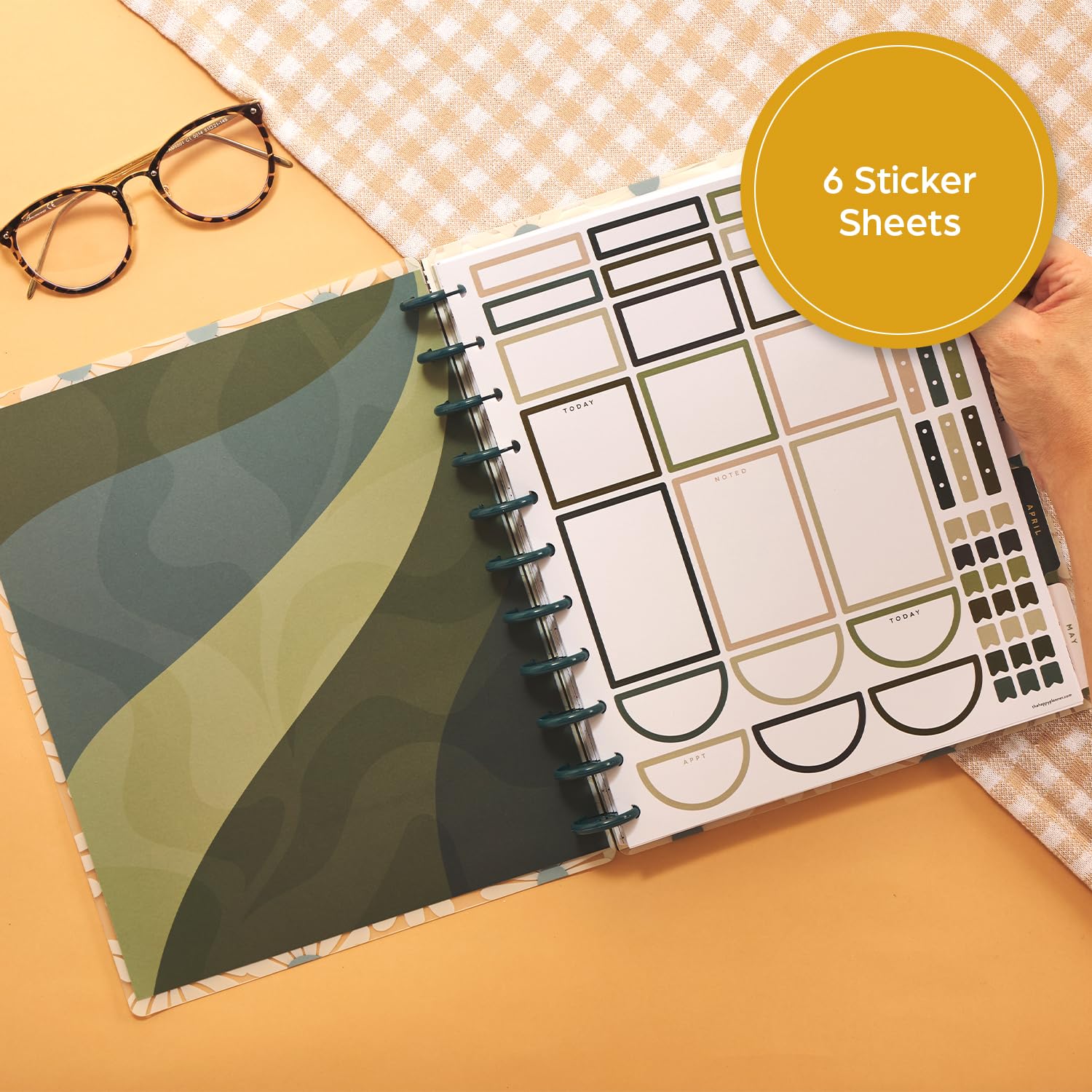 Happy Planner 2025 Disc-Bound 12-Month Planner - Daily Weekly Monthly Organizer, 8.5