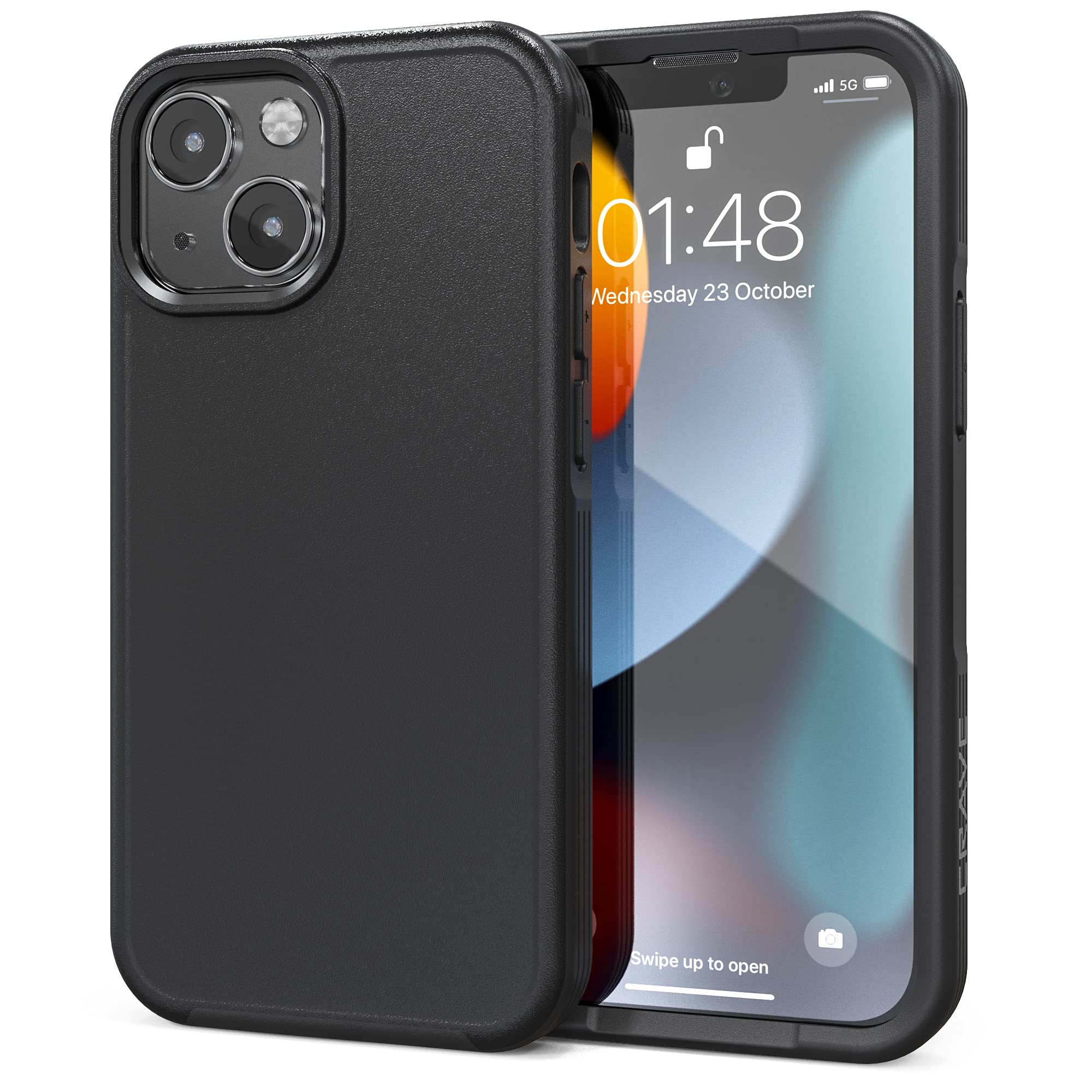 Crave Slim Guard Shockproof Case for iPhone 13 Mini (5.4 Inch) - Black | Ultra Thin Protective Cover for Apple iPhone 13 Mini | Perfect for Everyday Use, Travel & Outdoor Activities