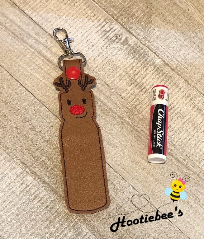Reindeer Hand Sanitizer & Lip Balm Holder - Christmas Gift for Kids, Holiday Party Favors, Office Desk Decor