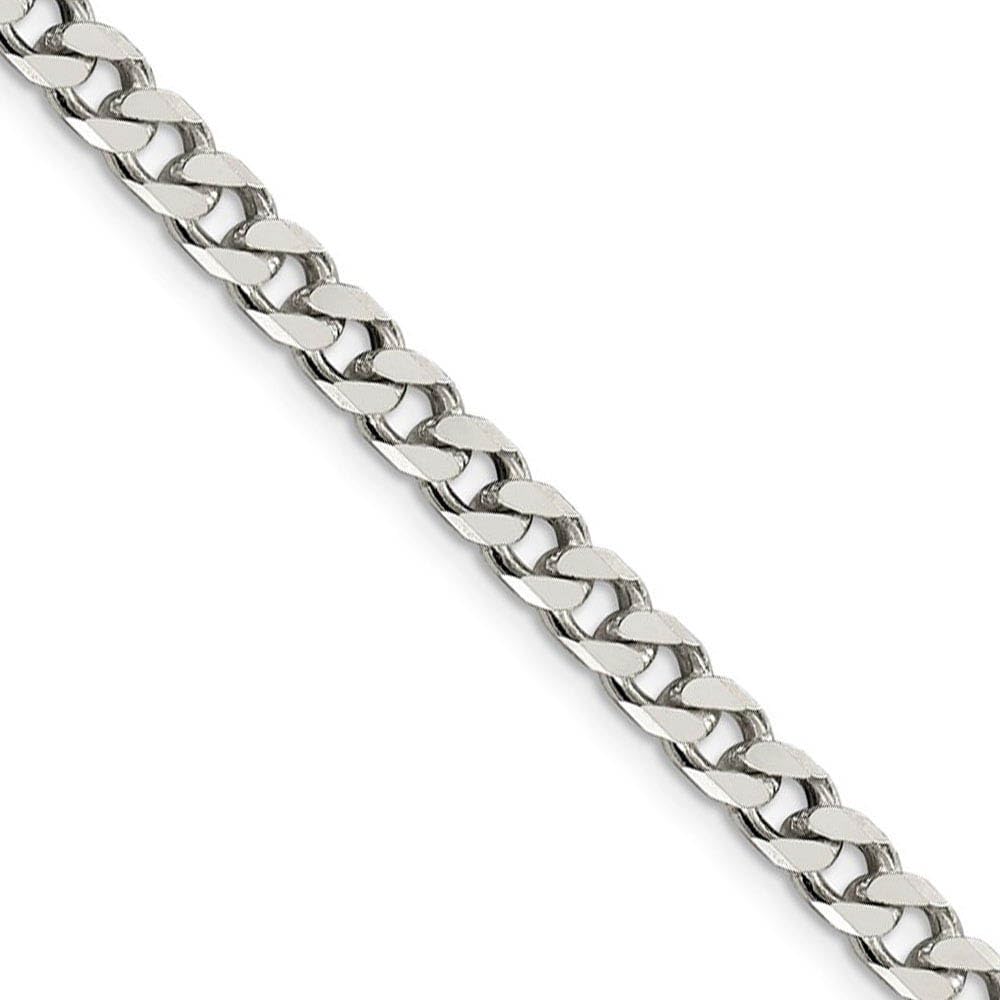 5mm Sterling Silver Solid Curb Chain Necklace - Black Bow for Gifts & Parties