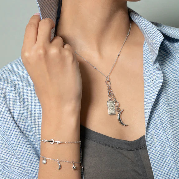 Monica Rich Kosann Sun, Moon and Stars Dangling Sapphire & Moonstone Bracelet for Women - Elegant Celestial Jewelry for Everyday Wear & Special Occasions