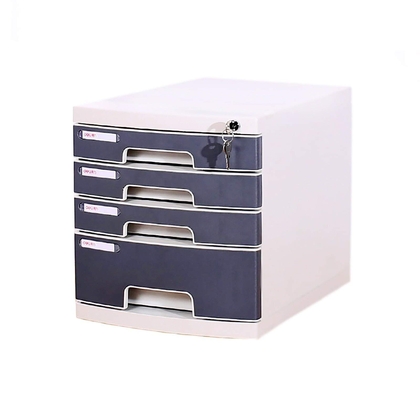 QSJY Gray 4-Tier Office Desktop Drawer Organizer - A4 Document, Calculator & Notebook Storage - Perfect for Desk Organization & Workspace Decluttering