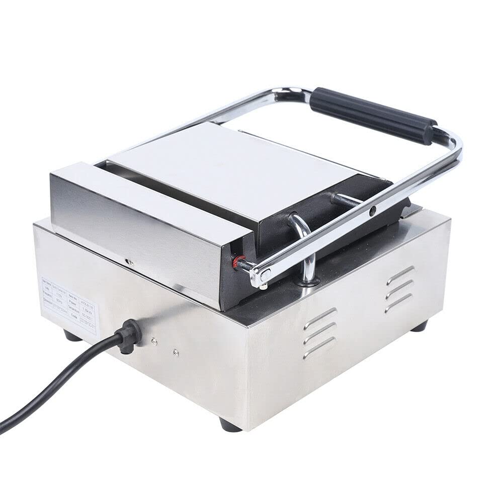 Commercial Panini Press & Sandwich Toaster - Non-Stick Electric Grill Griddle with 122-572℉ Temperature Control - Perfect for Restaurants, Cafes, and Home Kitchens - Make Grilled Sandwiches, Paninis, and More