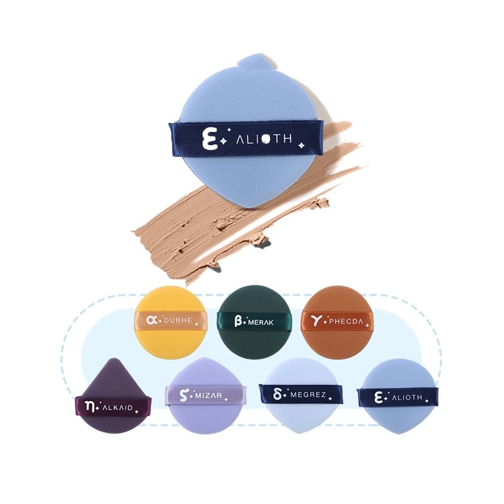 7 Pcs Soft Triangle Makeup Sponge Set - Beauty Blender for Foundation, Concealer & Powder - Perfect for Daily Makeup, Travel & Professional Use