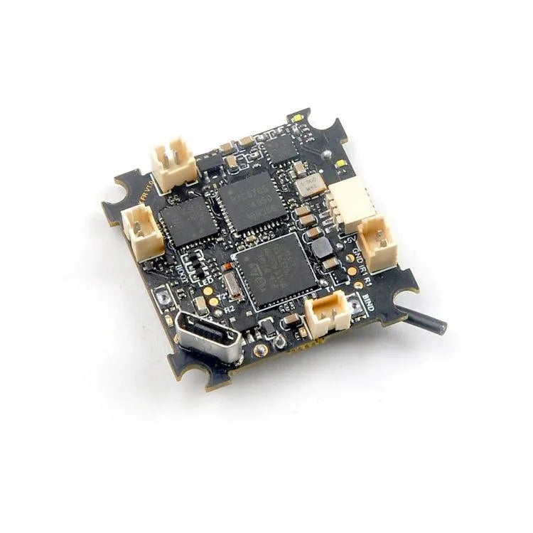 Happymodel BeecoreX FR Brushed F4 Flight Controller with ESC, VTX, RX & OSD for Tiny Whoop Drones (Inductrix, E010, E010S) - Frsky Receiver Compatible - Perfect for FPV Racing and Indoor Drone Flying