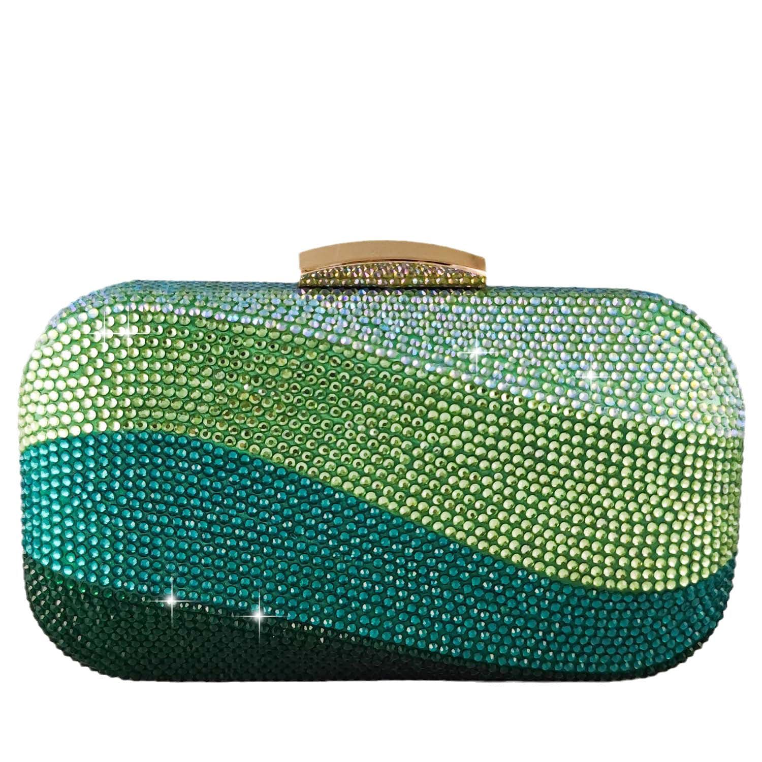 Luxury Crystal Clutch Evening Bag for Women - Rhinestone Wedding Purse with Sea Wave Design | Perfect for Prom, Gala, Cocktail Parties & Formal Events