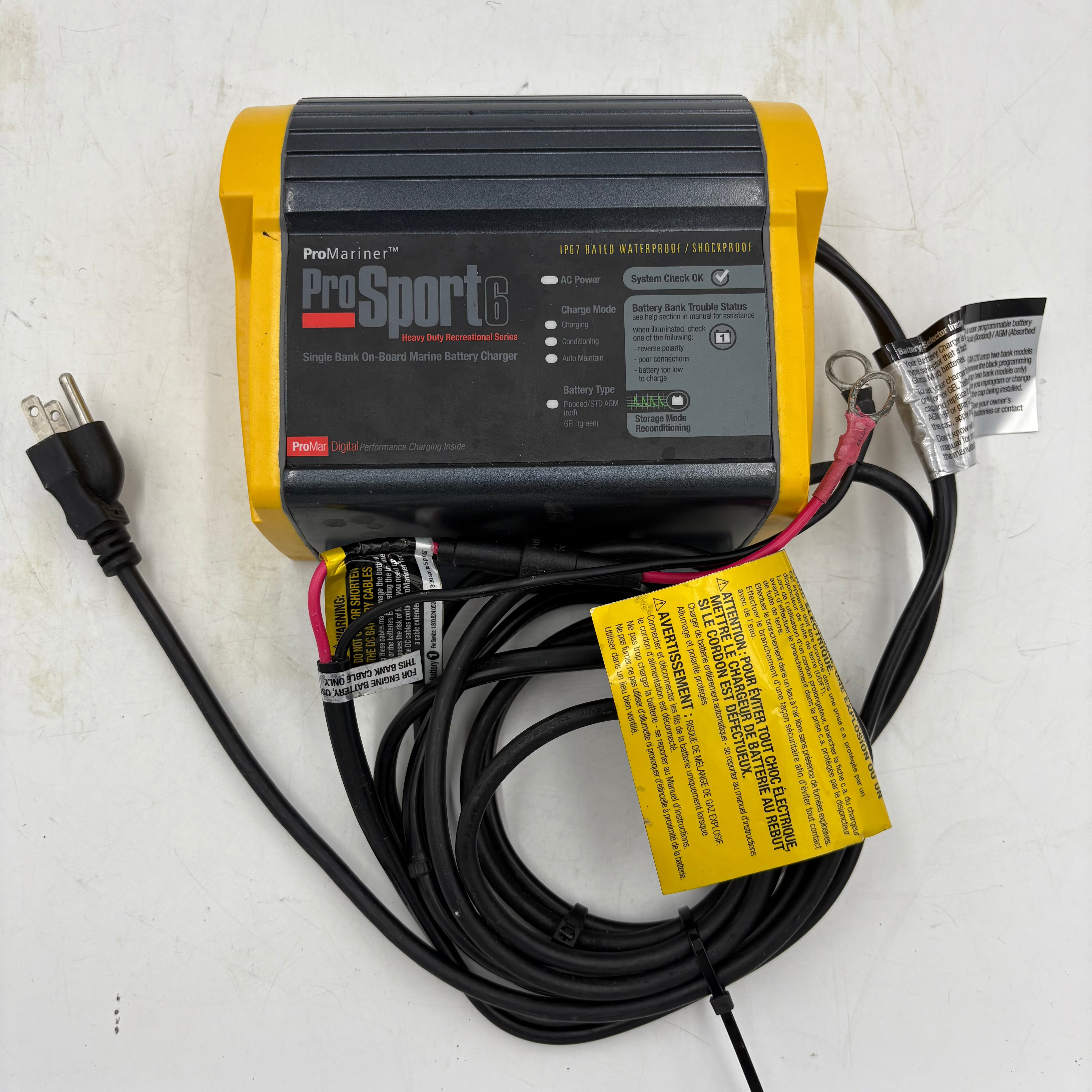 Pro Mariner Pro Sport 6 Single Bank Marine Battery Charger - Onboard Boat Charging for Fishing, Boating & Water Sports